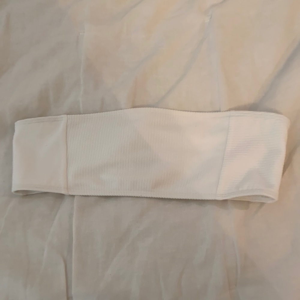 White bandeau bikini top (never worn)